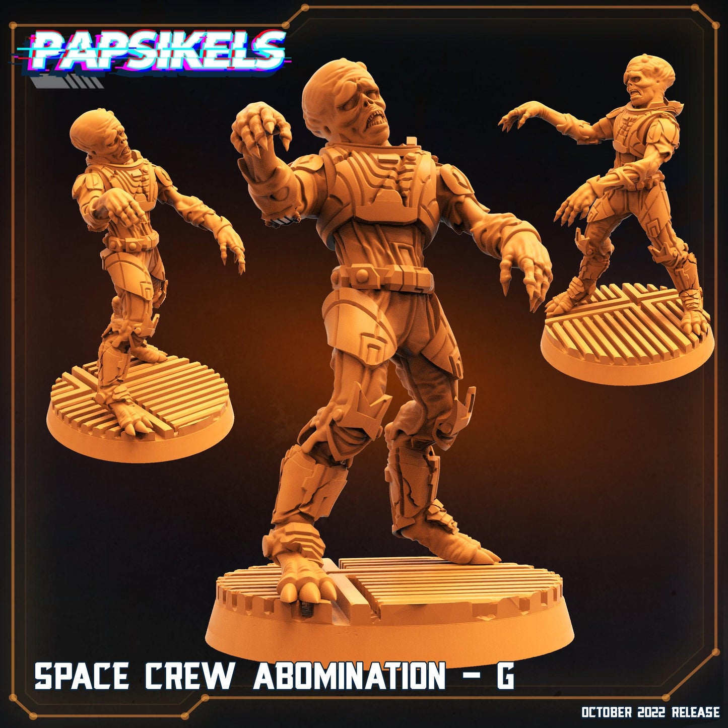 3D Printed Papsikels Sci-Fi Space Crew Abomination Set - 28mm 32mm - 3D Printing Boss 