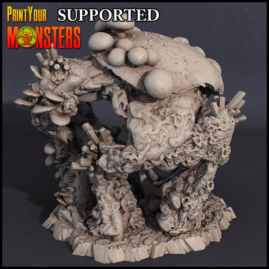 3D Printed Print Your Monsters Behemoth Grotto Fungi Nightmare Grotto Fungi 28mm - 32mm D&D Wargaming - 3D Printing Boss 