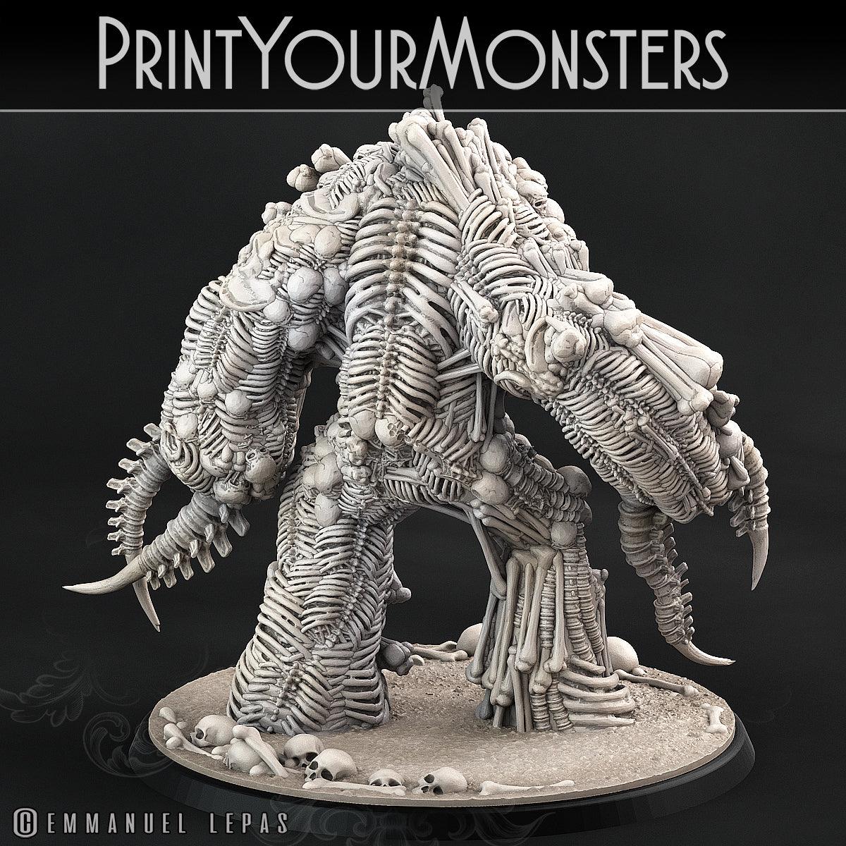 3D Printed Print Your Monsters Bones Golems - Total Golems 28mm - 32mm D&D Wargaming - 3D Printing Boss 