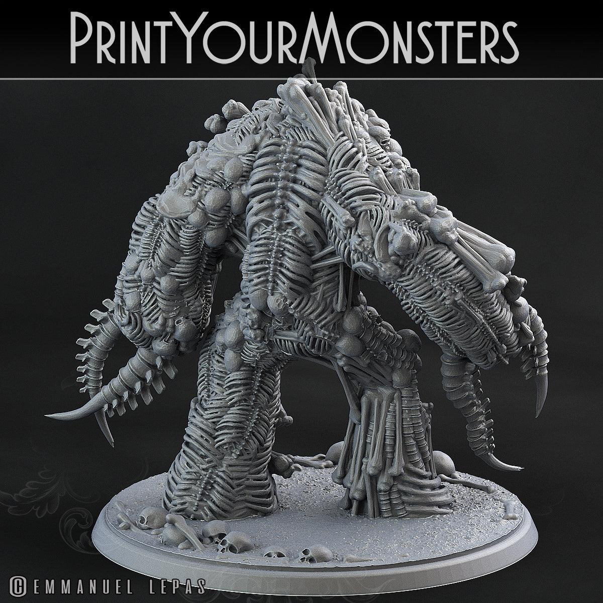 3D Printed Print Your Monsters Bones Golems - Total Golems 28mm - 32mm D&D Wargaming - 3D Printing Boss 