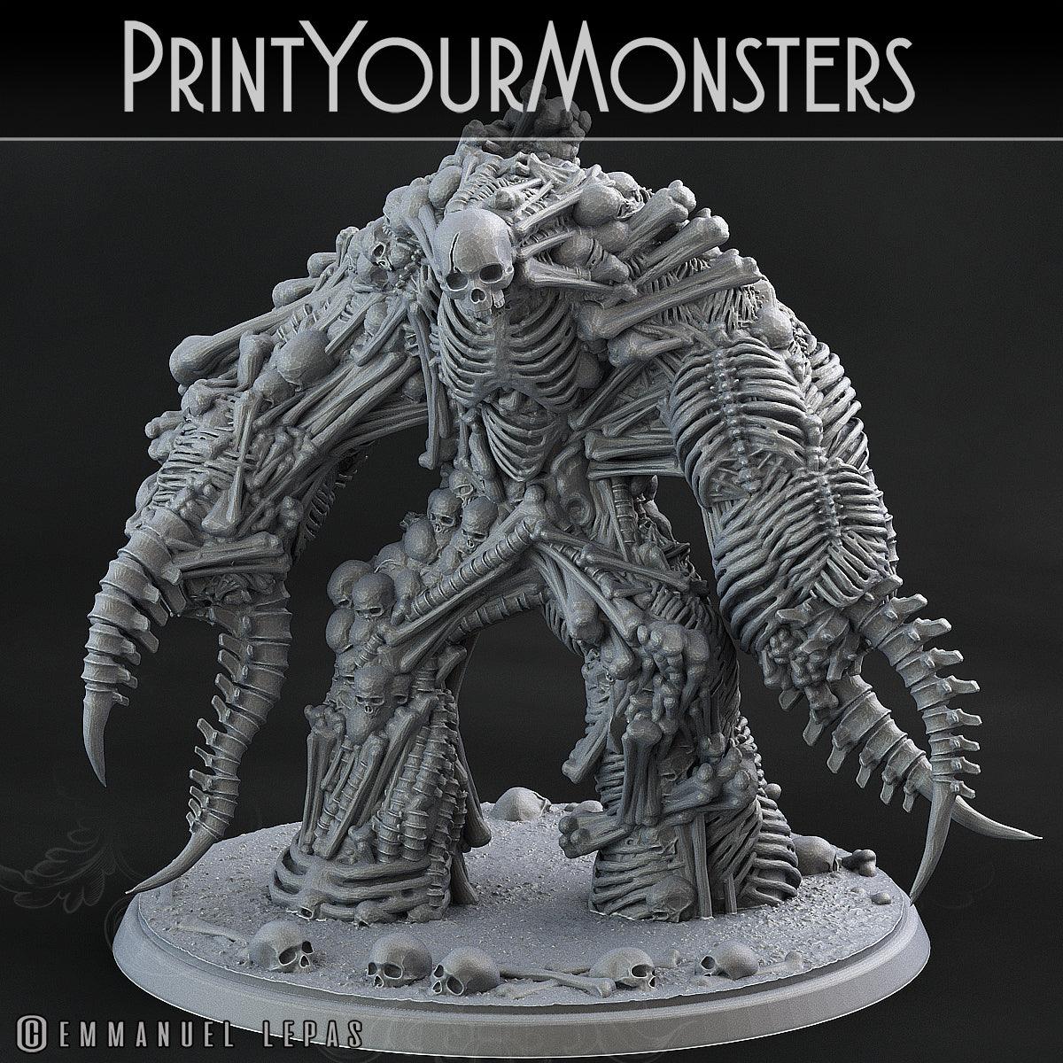 3D Printed Print Your Monsters Bones Golems - Total Golems 28mm - 32mm D&D Wargaming - 3D Printing Boss 