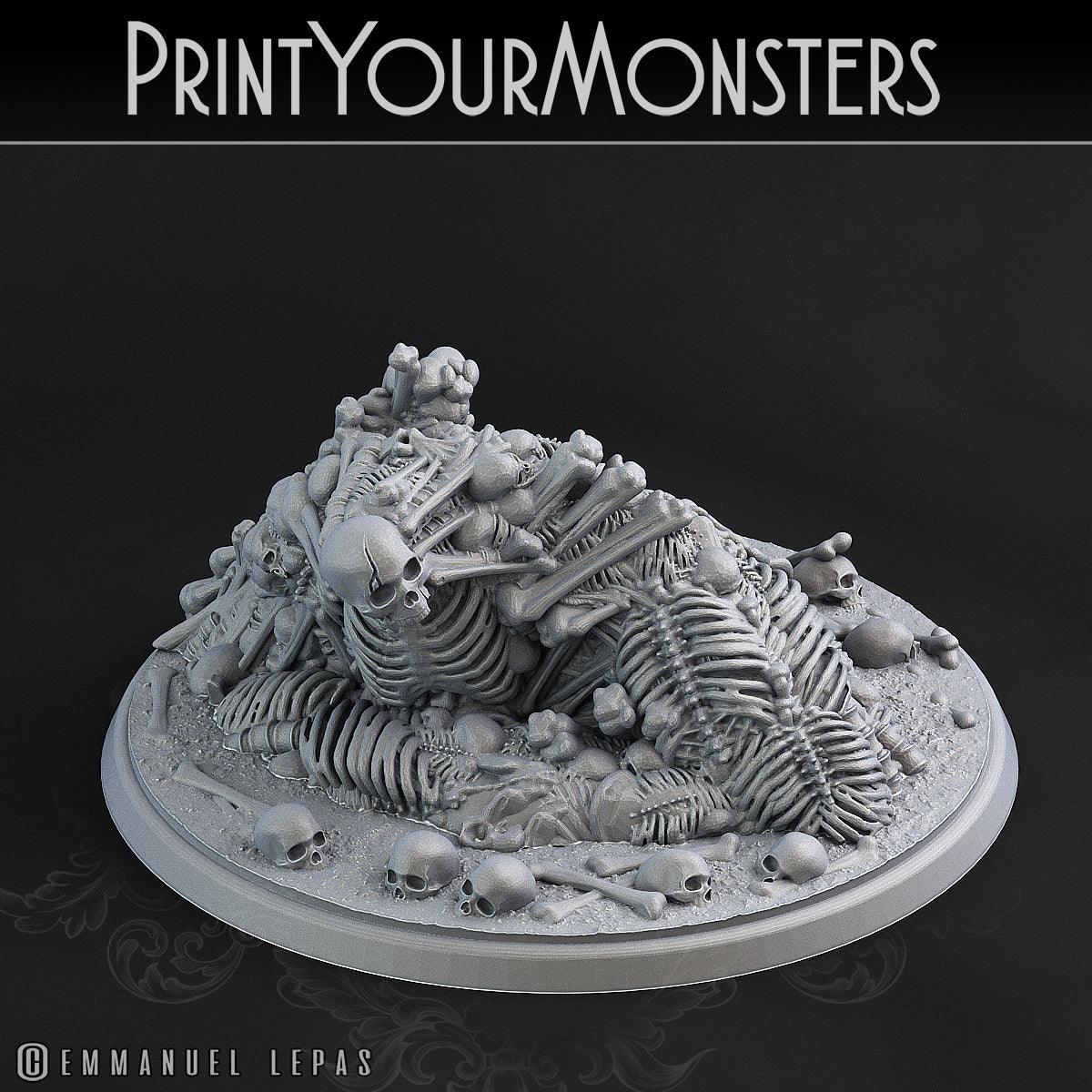 3D Printed Print Your Monsters Bones Golems - Total Golems 28mm - 32mm D&D Wargaming - 3D Printing Boss 