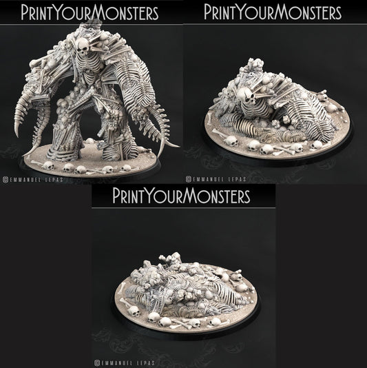 3D Printed Print Your Monsters Bones Golems - Total Golems 28mm - 32mm D&D Wargaming - 3D Printing Boss 