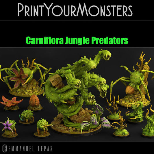 3D Printed Print Your Monsters  Carniflora Jungle Predators Set 28mm - 32mm D&D Wargaming - 3D Printing Boss 