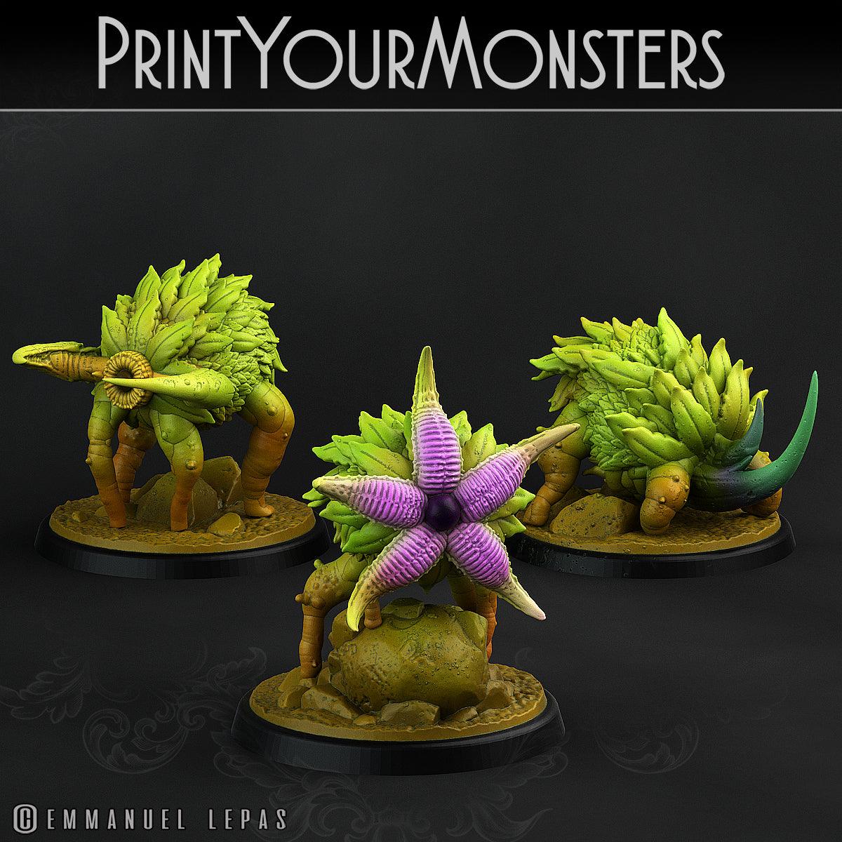 3D Printed Print Your Monsters  Carniflora Jungle Predators Set 28mm - 32mm D&D Wargaming - 3D Printing Boss 