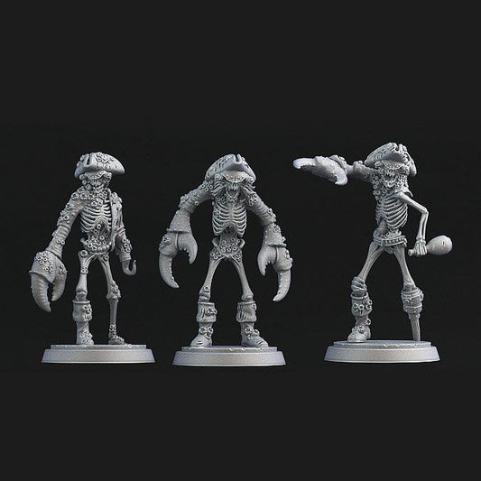 3D Printed Print Your Monsters Crab Pirate Set 28mm - 32mm D&D Wargaming - 3D Printing Boss 
