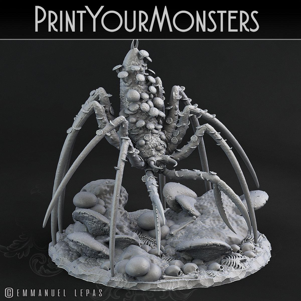 3D Printed Print Your Monsters Dancing Toadstool Spider 28mm - 32mm D&D Wargaming - 3D Printing Boss 