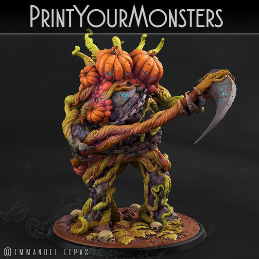 3D Printed Print Your Monsters Dangerous Conjoined Twins Pumpkin Attack Pack II 28mm - 32mm D&D Wargaming - 3D Printing Boss 