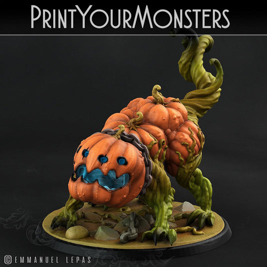 3D Printed Print Your Monsters Dangerous Pumpkin Dog 1 Attack Pack II 28mm - 32mm D&D Wargaming - 3D Printing Boss 