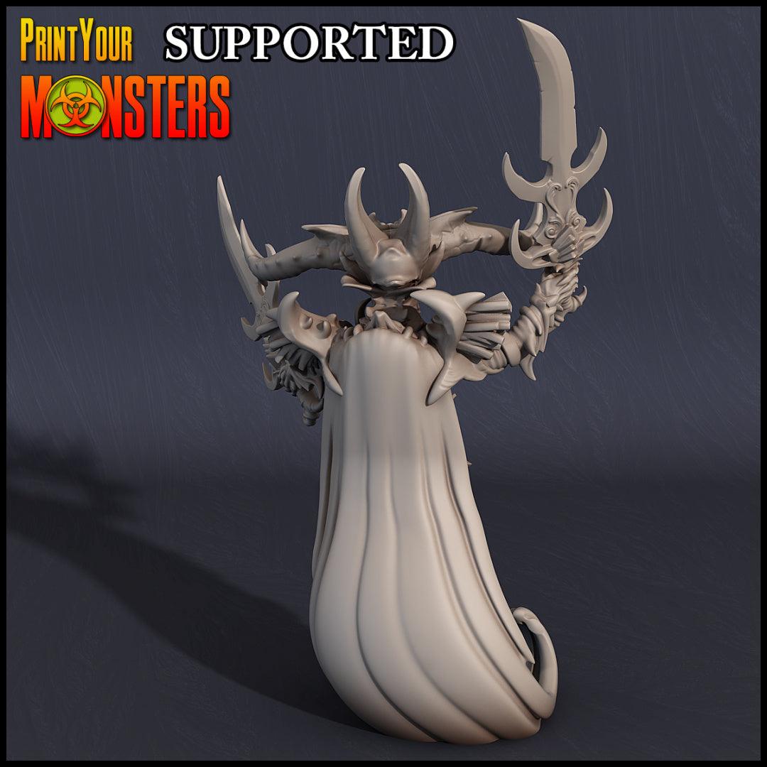 3D Printed Print Your Monsters Dark Elves Chariot and General Set 28mm - 32mm D&D Wargaming - 3D Printing Boss 