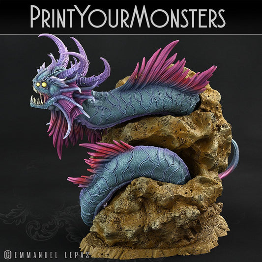 3D Printed Print Your Monsters Death Jester Eel Lurkers of the Deep 28mm - 32mm D&D Wargaming - 3D Printing Boss 