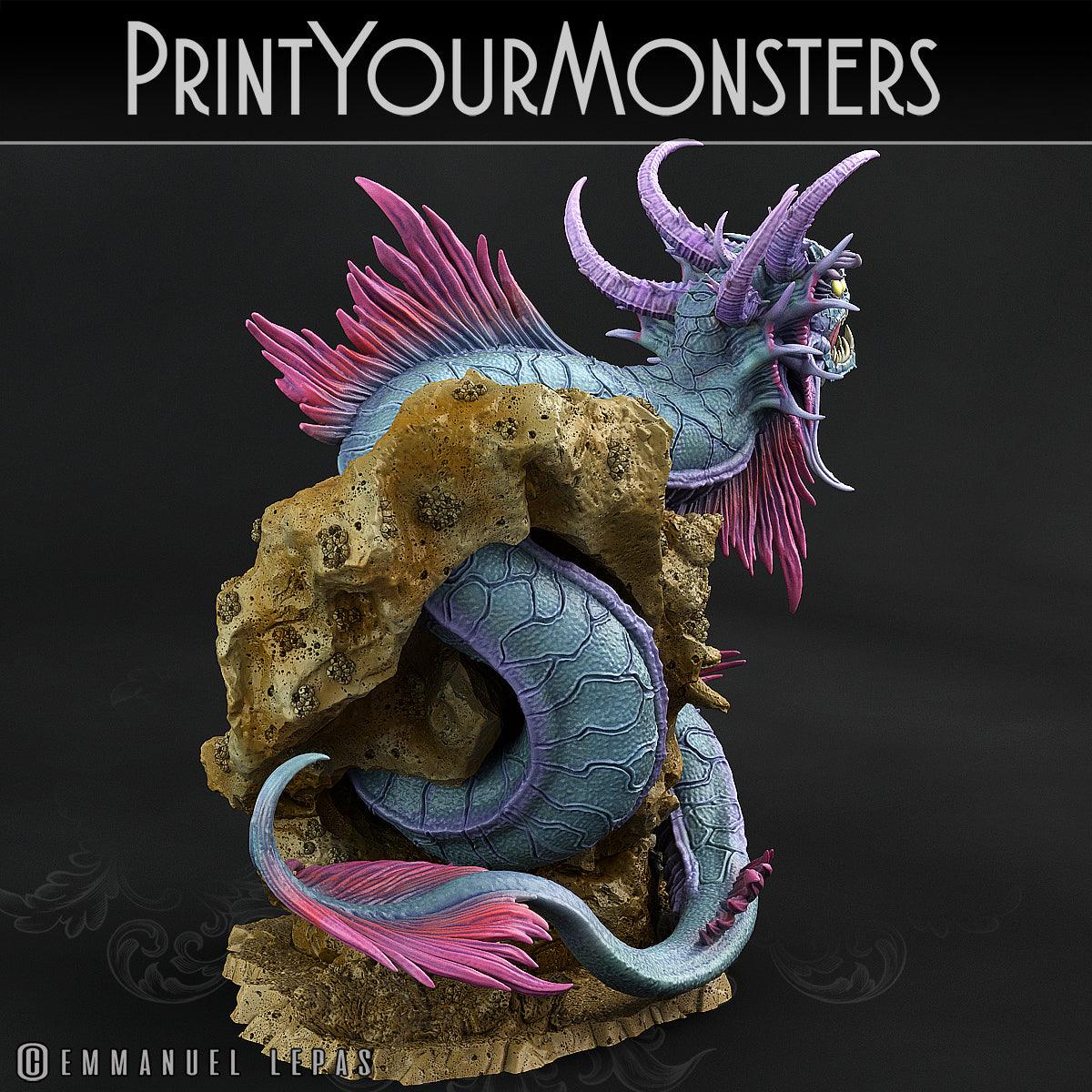 3D Printed Print Your Monsters Death Jester Eel Lurkers of the Deep 28mm - 32mm D&D Wargaming - 3D Printing Boss 