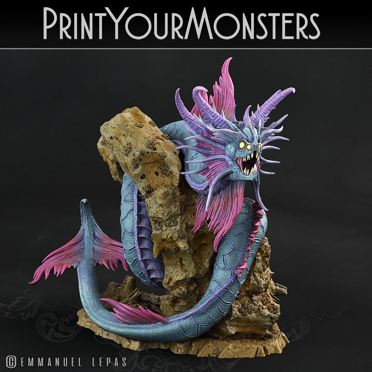 3D Printed Print Your Monsters Death Jester Eel Lurkers of the Deep 28mm - 32mm D&D Wargaming - 3D Printing Boss 