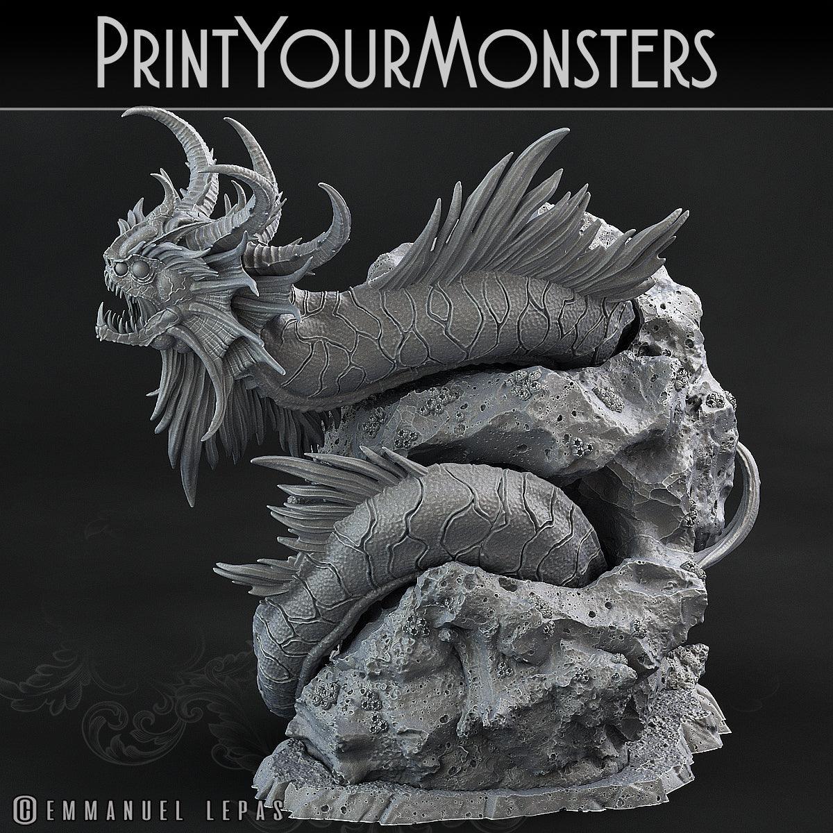 3D Printed Print Your Monsters Death Jester Eel Lurkers of the Deep 28mm - 32mm D&D Wargaming - 3D Printing Boss 