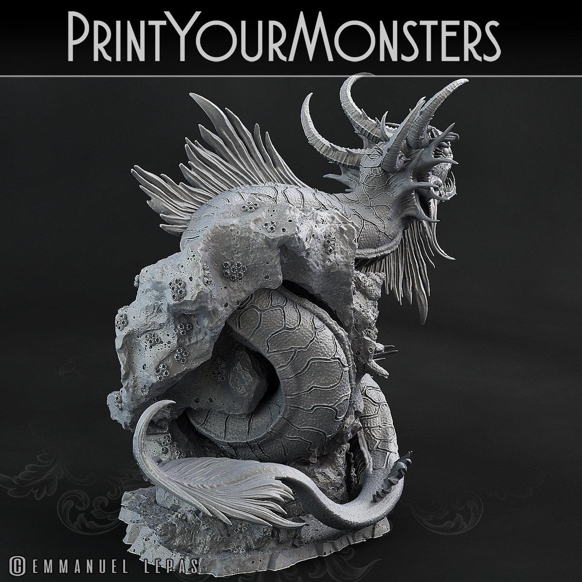 3D Printed Print Your Monsters Death Jester Eel Lurkers of the Deep 28mm - 32mm D&D Wargaming - 3D Printing Boss 