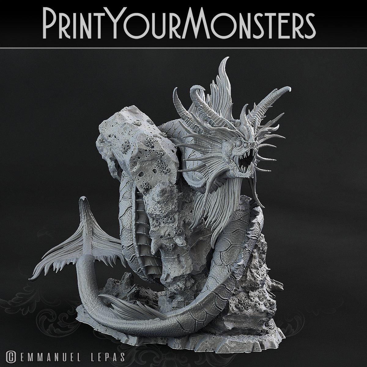 3D Printed Print Your Monsters Death Jester Eel Lurkers of the Deep 28mm - 32mm D&D Wargaming - 3D Printing Boss 