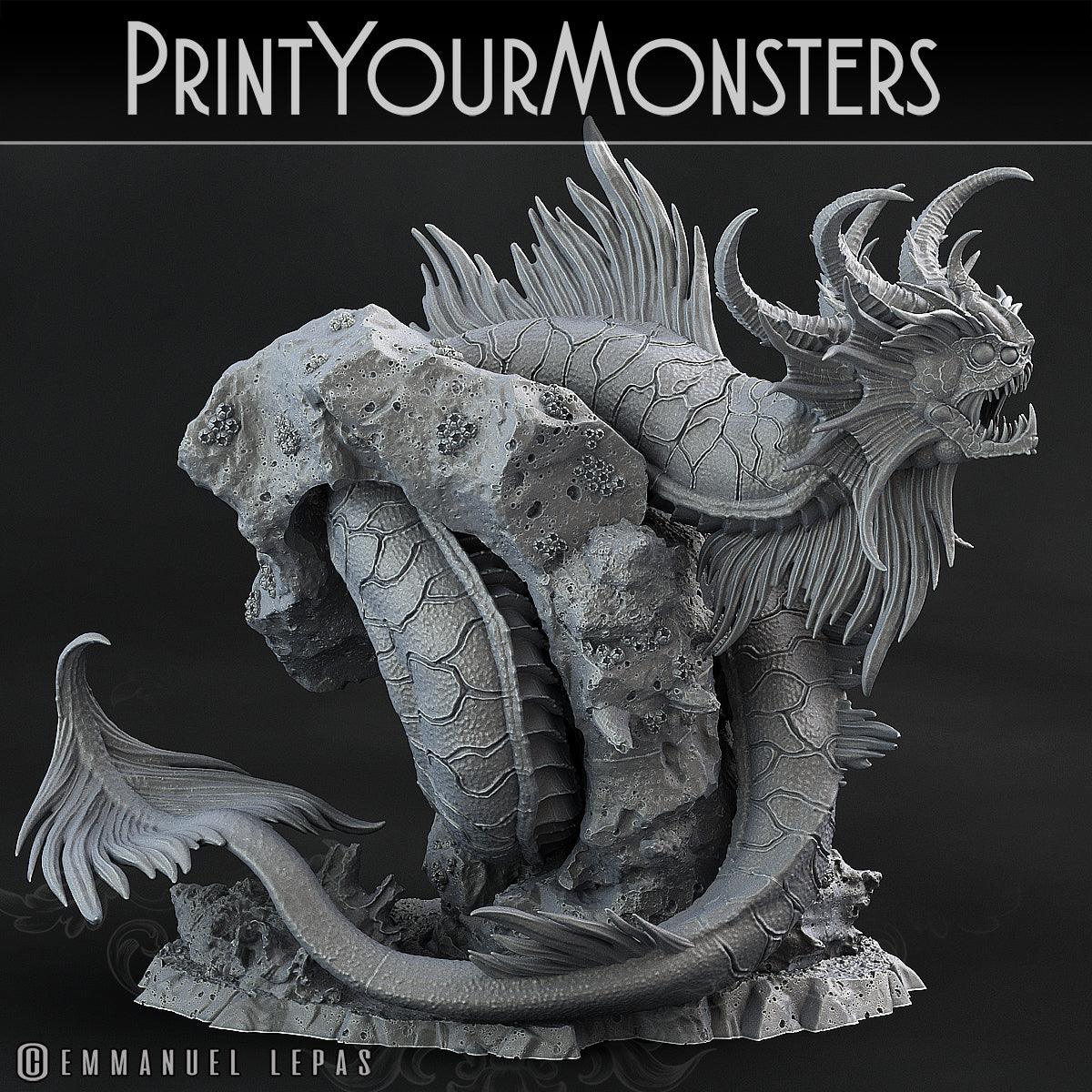3D Printed Print Your Monsters Death Jester Eel Lurkers of the Deep 28mm - 32mm D&D Wargaming - 3D Printing Boss 