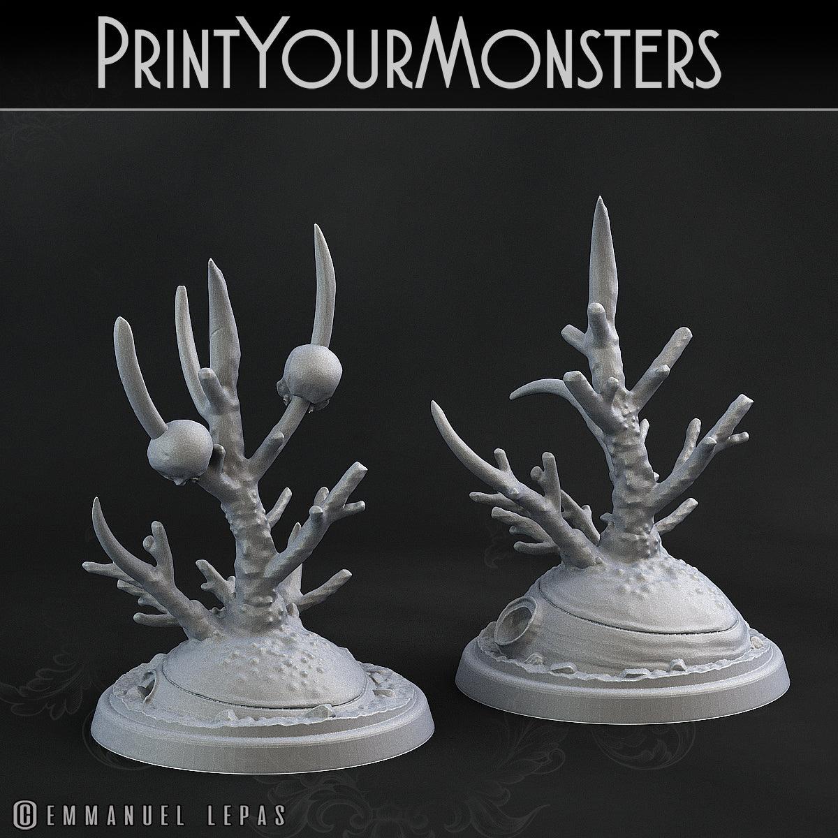 3D Printed Print Your Monsters Deathorn Bush Carniflora Jungle Predators 28mm - 32mm D&D Wargaming - 3D Printing Boss 