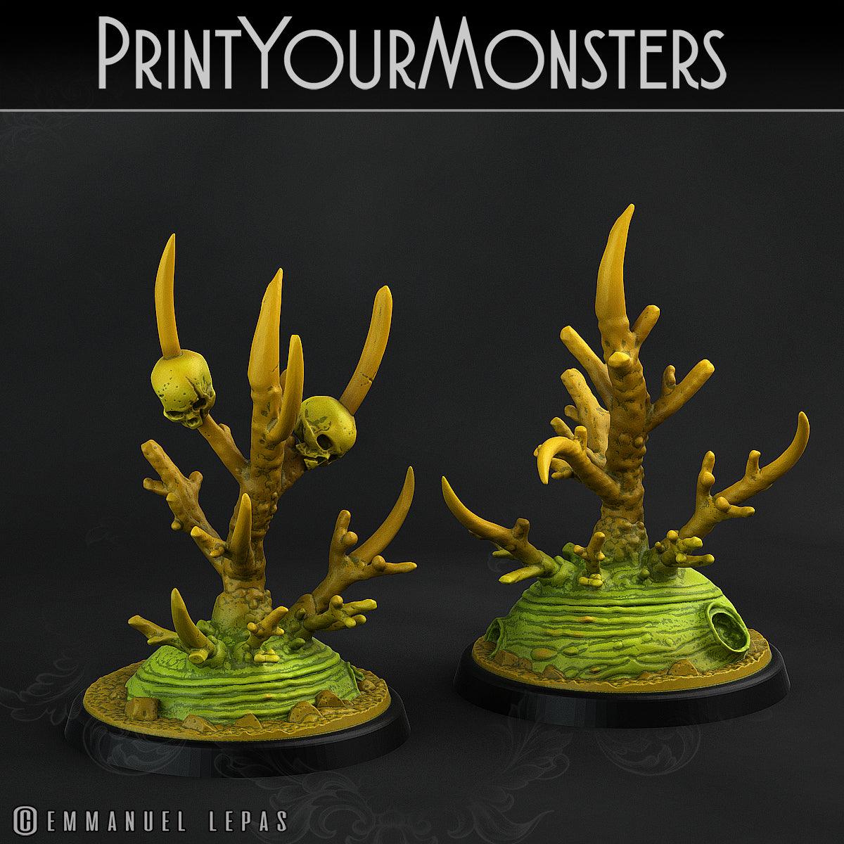 3D Printed Print Your Monsters Deathorn Bush Carniflora Jungle Predators 28mm - 32mm D&D Wargaming - 3D Printing Boss 