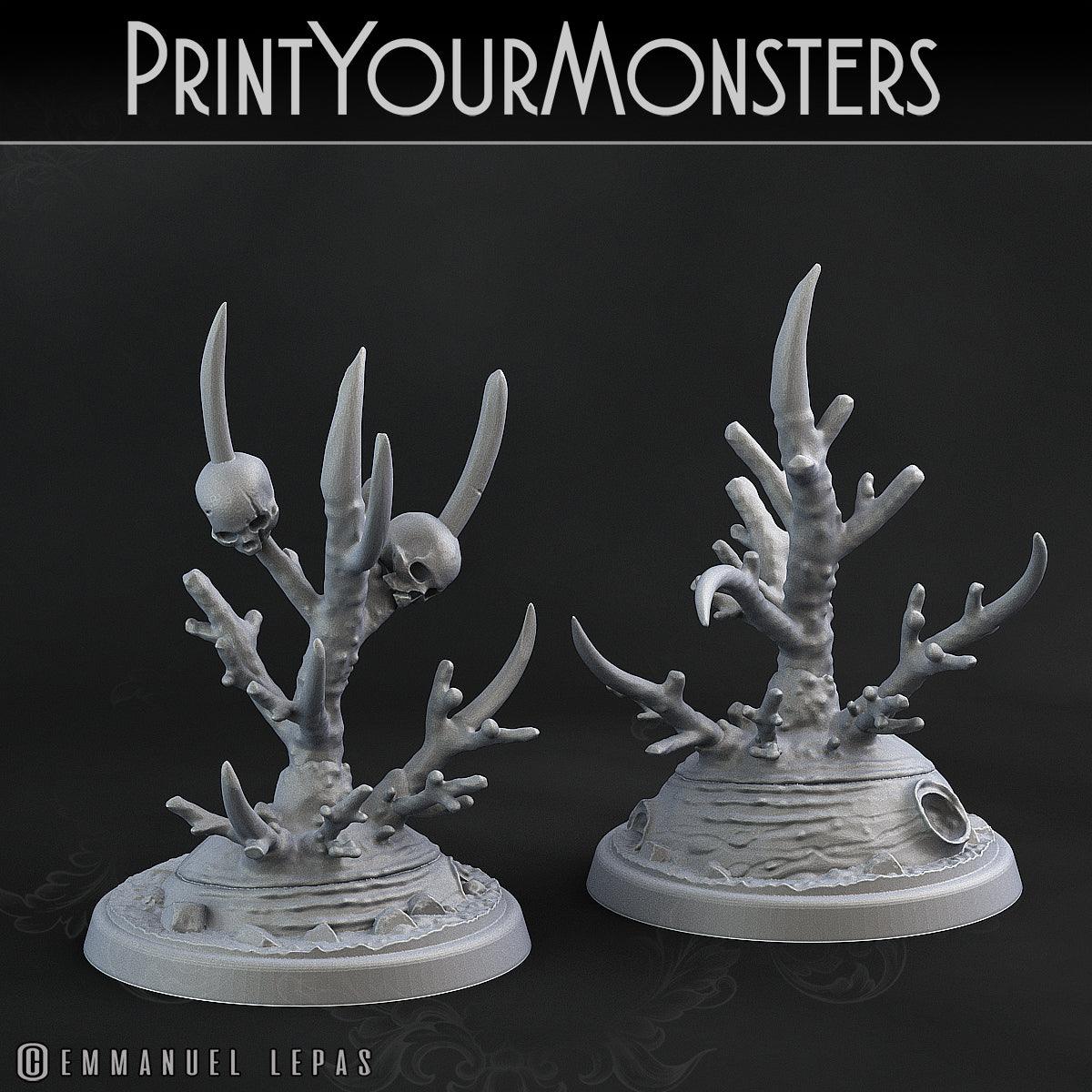 3D Printed Print Your Monsters Deathorn Bush Carniflora Jungle Predators 28mm - 32mm D&D Wargaming - 3D Printing Boss 