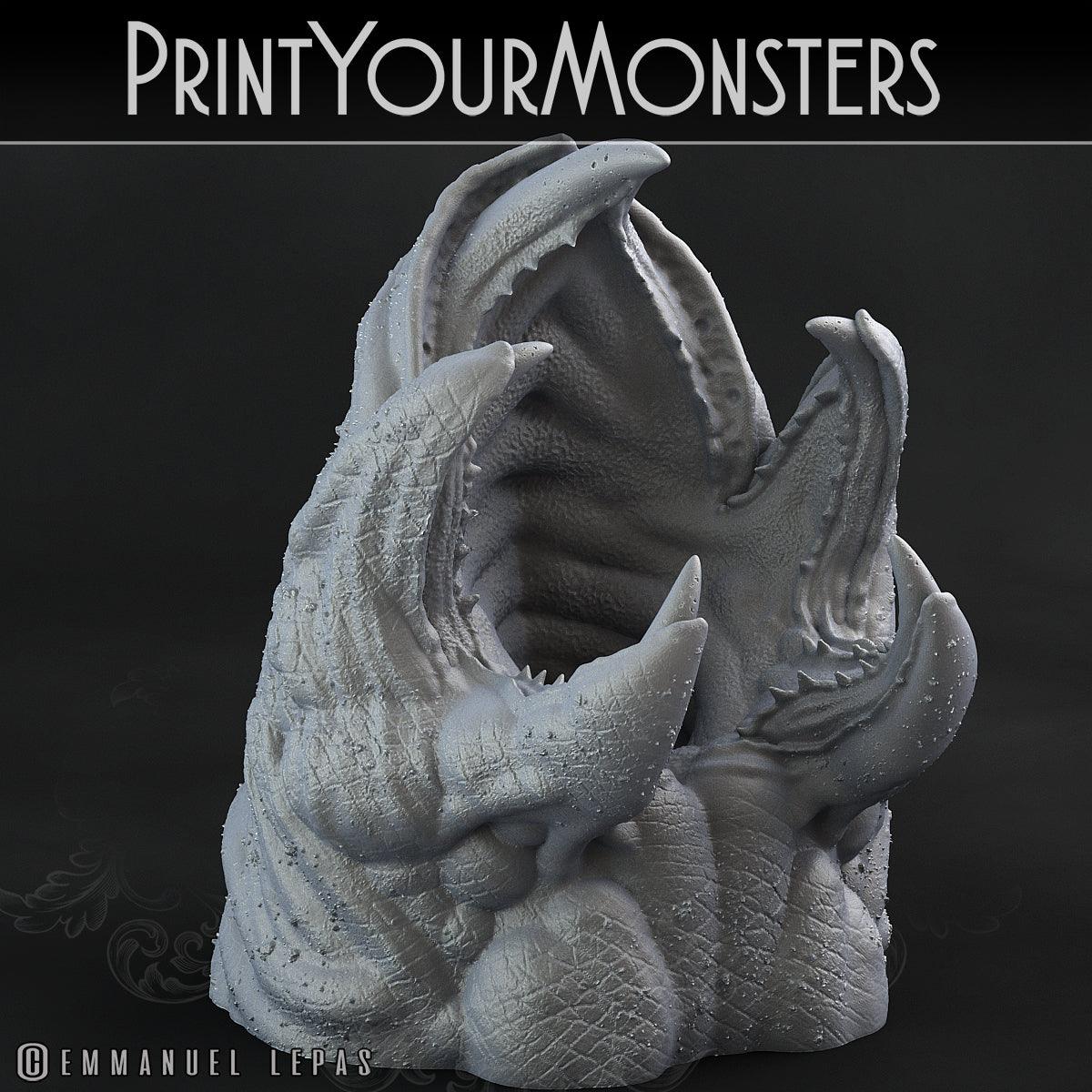3D Printed Print Your Monsters Dune Maw Worms Subterranean Terrors 28mm - 32mm D&D Wargaming - 3D Printing Boss 