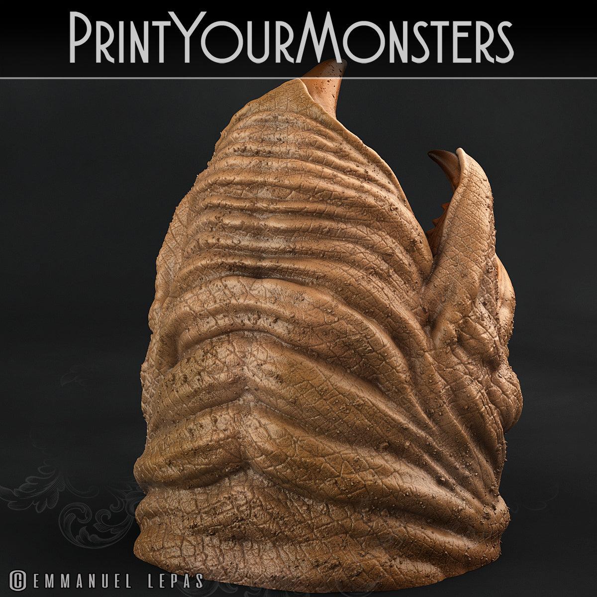 3D Printed Print Your Monsters Dune Maw Worms Subterranean Terrors 28mm - 32mm D&D Wargaming - 3D Printing Boss 