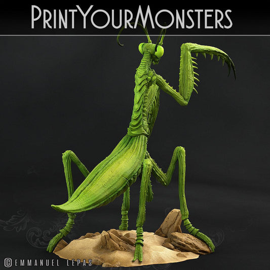 3D Printed Print Your Monsters Giant Mantis Total Insects 28mm - 32mm D&D Wargaming - 3D Printing Boss 