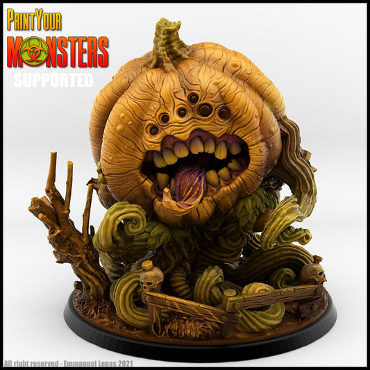 3D Printed Print Your Monsters Giant Pumpkin Pumpkins Attack Pack 28mm - 32mm D&D Wargaming - 3D Printing Boss 
