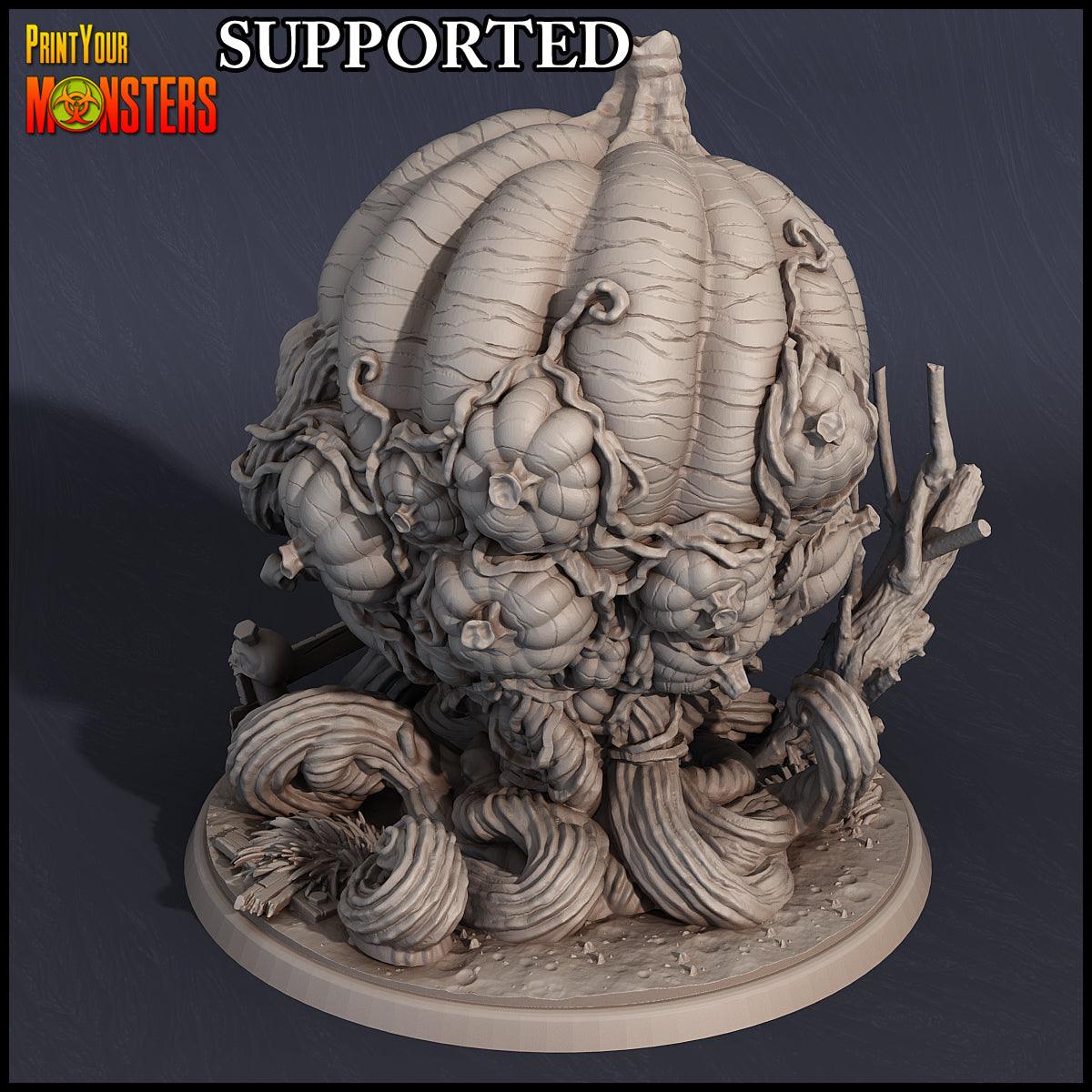 3D Printed Print Your Monsters Giant Pumpkin Pumpkins Attack Pack 28mm - 32mm D&D Wargaming - 3D Printing Boss 