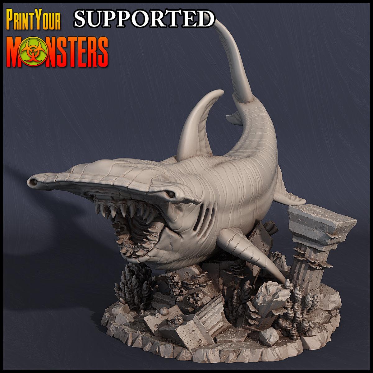 3D Printed Print Your Monsters Great Hammer Rider Dark Water Sanctum 28mm - 32mm D&D Wargaming - 3D Printing Boss 
