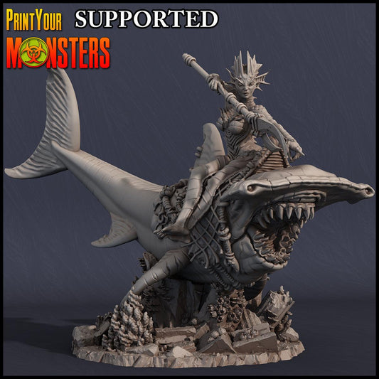 3D Printed Print Your Monsters Great Hammer Rider Dark Water Sanctum 28mm - 32mm D&D Wargaming - 3D Printing Boss 
