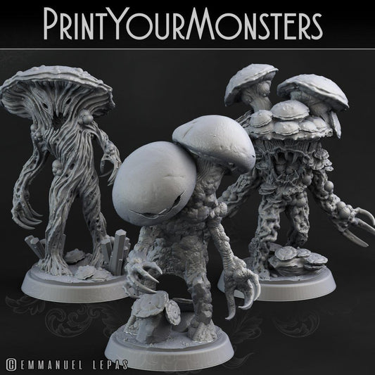 3D Printed Print Your Monsters Grotto Fungi Warriors Nightmare Grotto Fungi 28mm - 32mm D&D Wargaming - 3D Printing Boss 