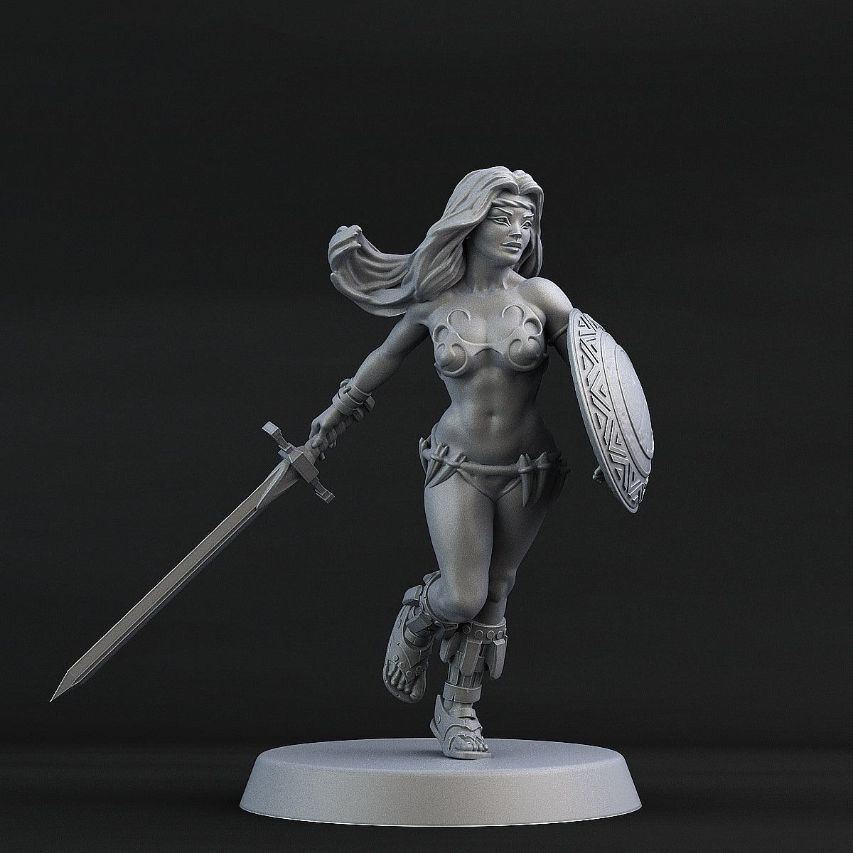 3D Printed Print Your Monsters Heroine 28mm - 32mm D&D Wargaming - 3D Printing Boss 