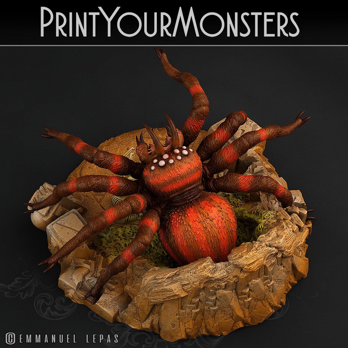3D Printed Print Your Monsters Hollowhaunt Tarantula Spider 28mm - 32mm D&D Wargaming - 3D Printing Boss 