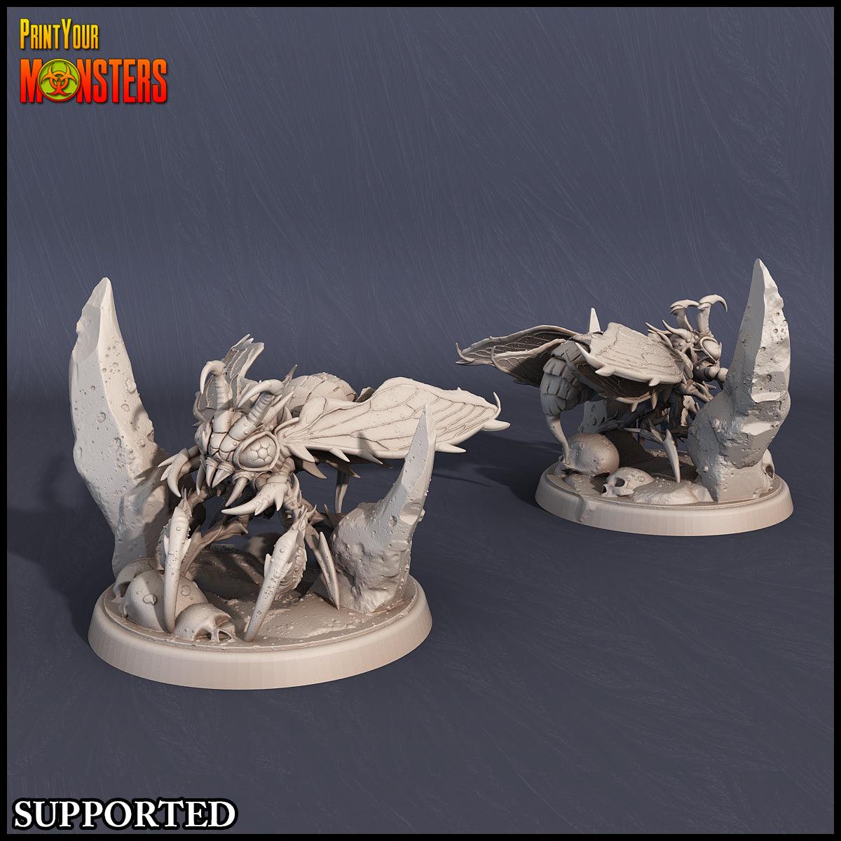 3D Printed Print Your Monsters Infernal Bee Set The Infernal Hive 28mm - 32mm D&D Wargaming - 3D Printing Boss 