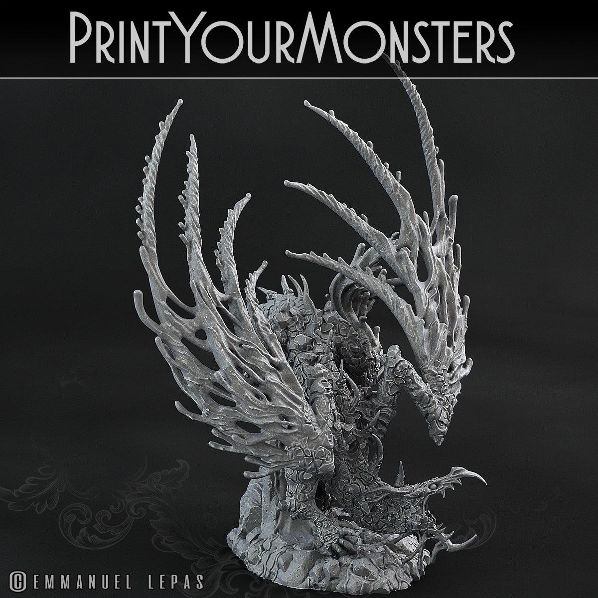 3D Printed Print Your Monsters Infernal Magma Dragon 28mm - 32mm D&D Wargaming - 3D Printing Boss 