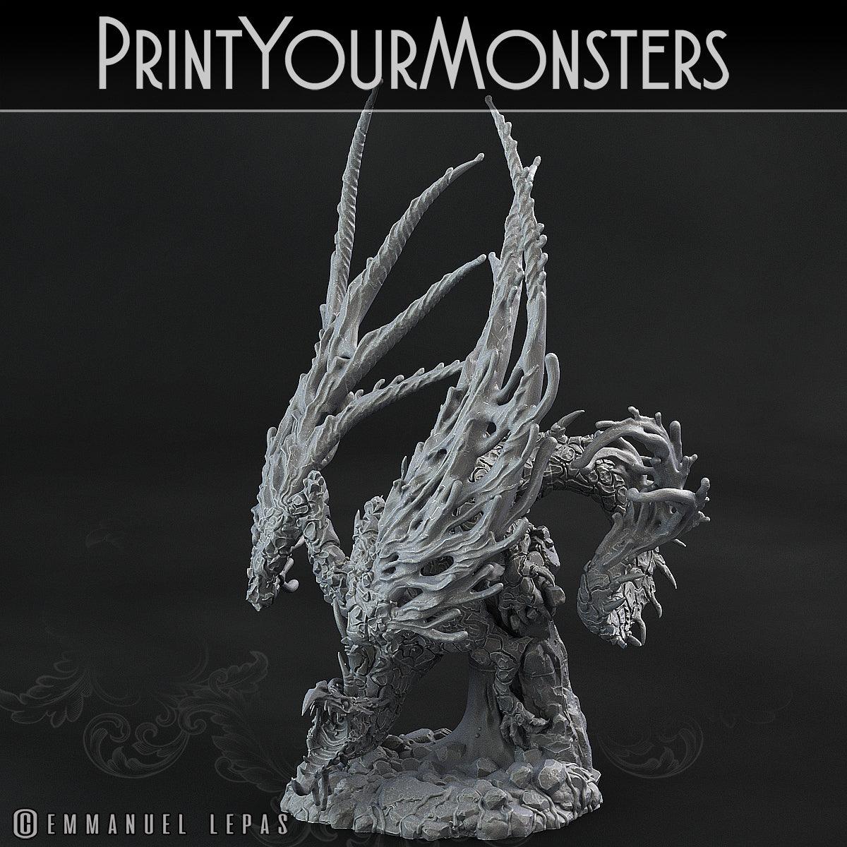 3D Printed Print Your Monsters Infernal Magma Dragon 28mm - 32mm D&D Wargaming - 3D Printing Boss 