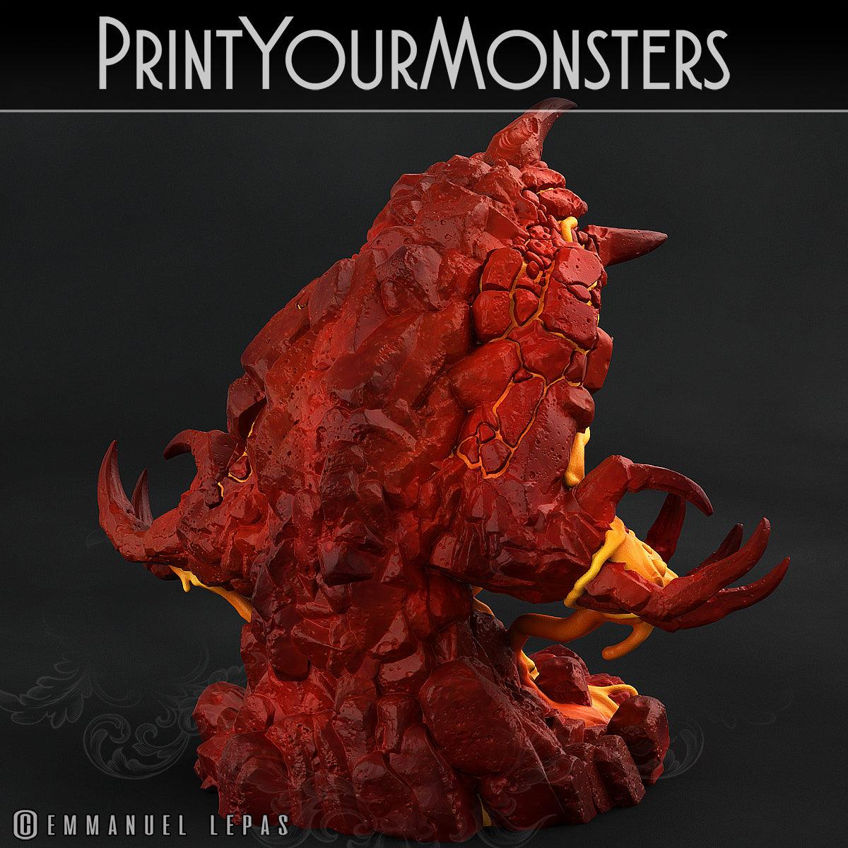 3D Printed Print Your Monsters Infernal Magma Elementals 28mm - 32mm D&D Wargaming - 3D Printing Boss 