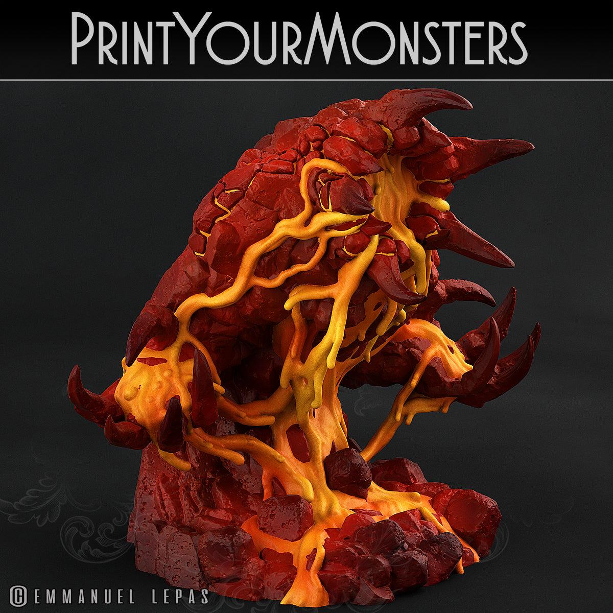 3D Printed Print Your Monsters Infernal Magma Elementals 28mm - 32mm D&D Wargaming - 3D Printing Boss 