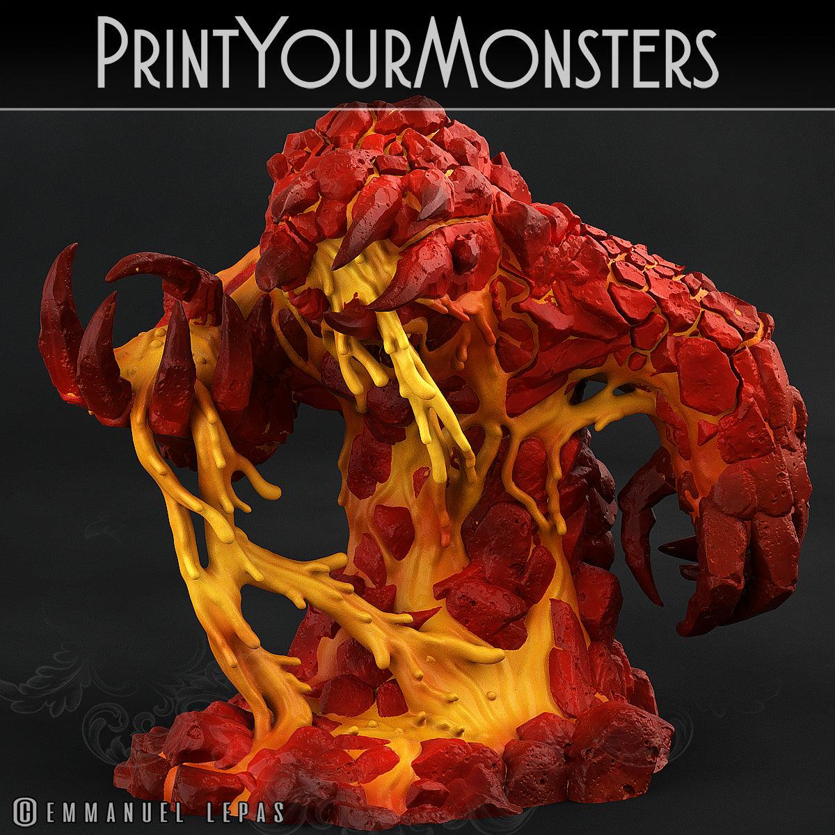 3D Printed Print Your Monsters Infernal Magma Elementals 28mm - 32mm D&D Wargaming - 3D Printing Boss 