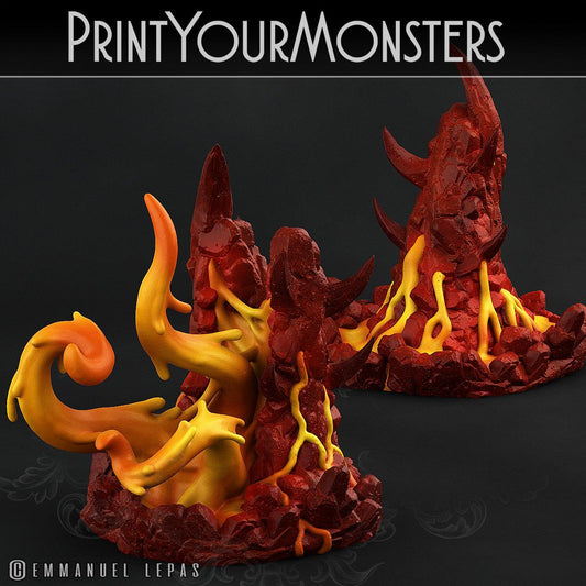 3D Printed Print Your Monsters Infernal Magma Roper 28mm - 32mm D&D Wargaming - 3D Printing Boss 