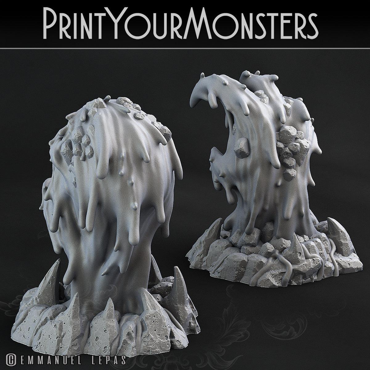 3D Printed Print Your Monsters Infernal Magma Skull and Hand 28mm - 32mm D&D Wargaming - 3D Printing Boss 