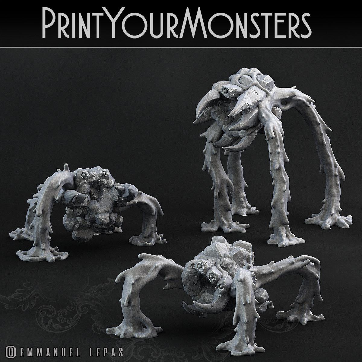 3D Printed Print Your Monsters Infernal Magma Spiders 28mm - 32mm D&D Wargaming - 3D Printing Boss 