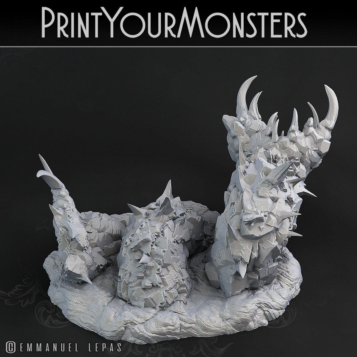 3D Printed Print Your Monsters Lava Worm Total Worms 2 Set 28mm - 32mm D&D Wargaming - 3D Printing Boss 