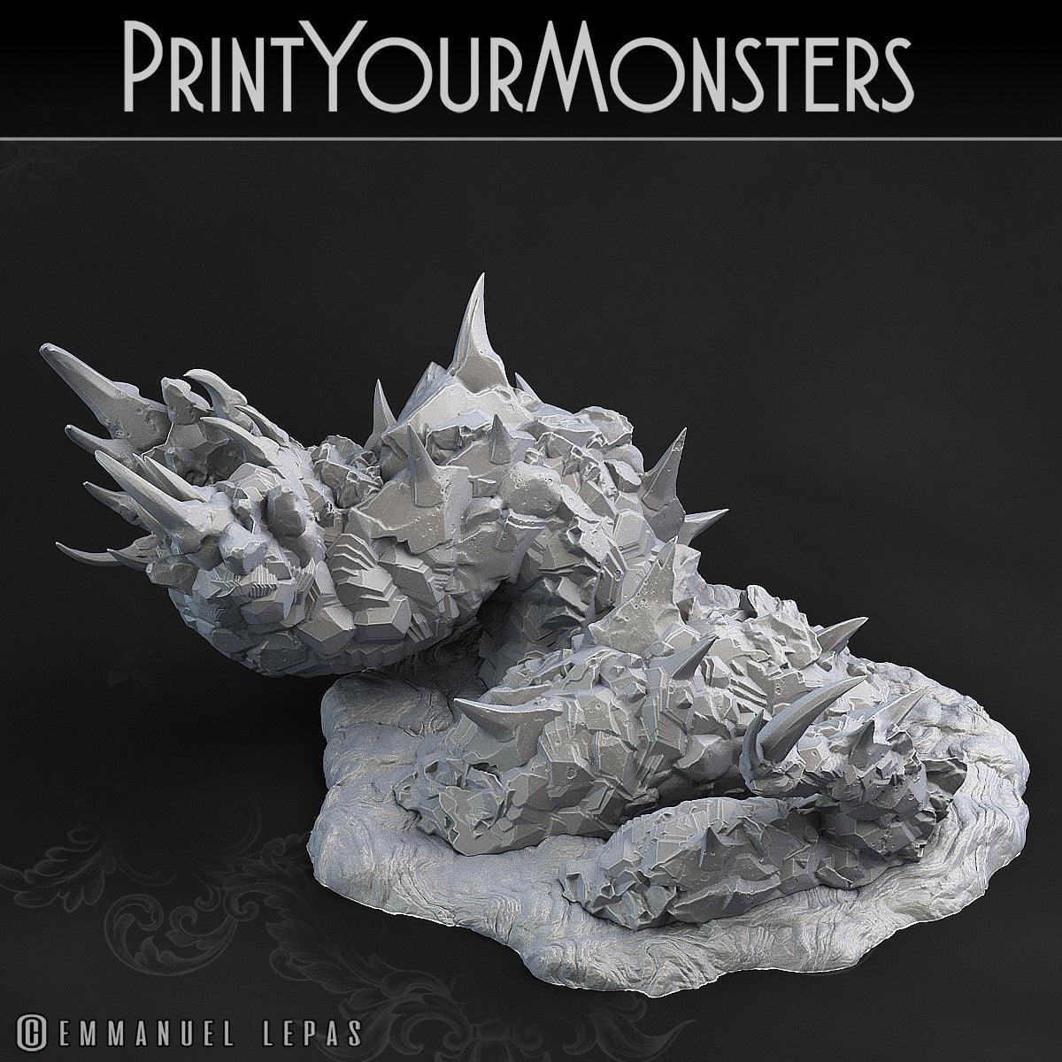 3D Printed Print Your Monsters Lava Worm Total Worms 2 Set 28mm - 32mm D&D Wargaming - 3D Printing Boss 