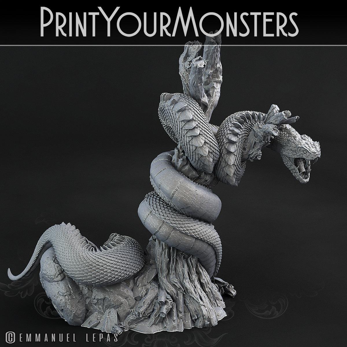 3D Printed Print Your Monsters Legendary Rattlesnake Total Serpents 28mm - 32mm D&D Wargaming - 3D Printing Boss 