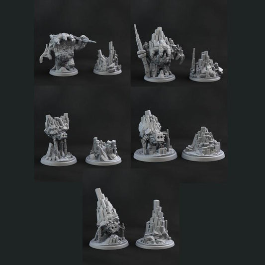 3D Printed Print Your Monsters Little Golem Set 28mm - 32mm D&D Wargaming - 3D Printing Boss 