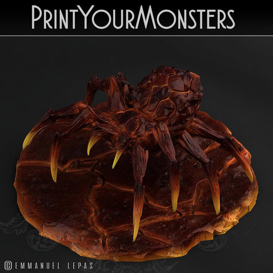 3D Printed Print Your Monsters Magmaranea Spider 28mm - 32mm D&D Wargaming - 3D Printing Boss 
