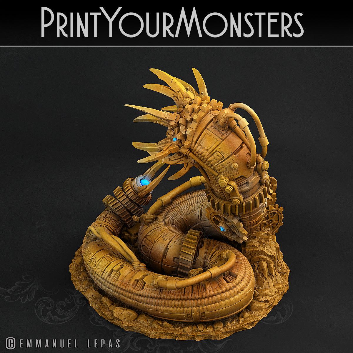 3D Printed Print Your Monsters Mechanic Worm Total Worms 2 Set 28mm - 32mm D&D Wargaming - 3D Printing Boss 