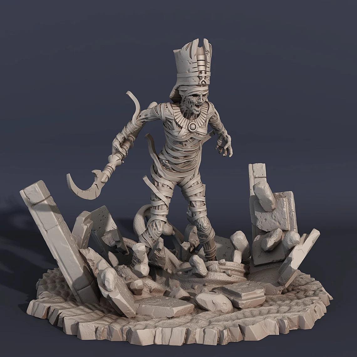 3D Printed Print Your Monsters Mummy Nephytis, Queen of the Stands  28mm - 32mm D&D Wargaming - 3D Printing Boss 